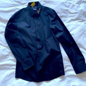 Dolce & Gabbana mens dress shirt size 15 1/2 (39)w/“LOVE” embroidered on collar